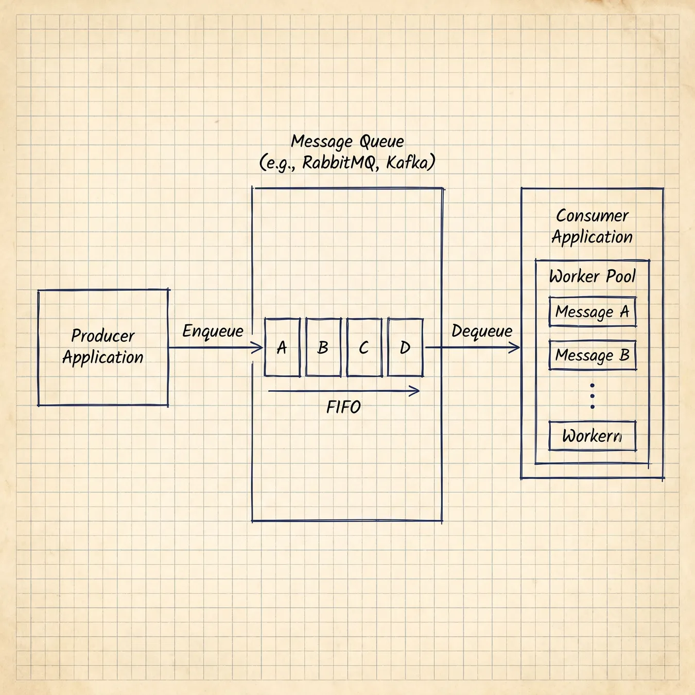 Decoupling services using message brokers for better throughput.