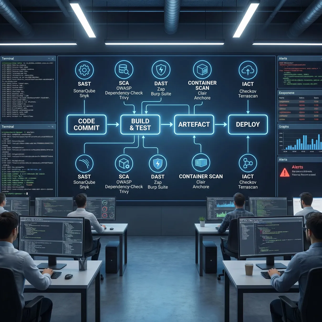 Integrating security gates within the automated release process.