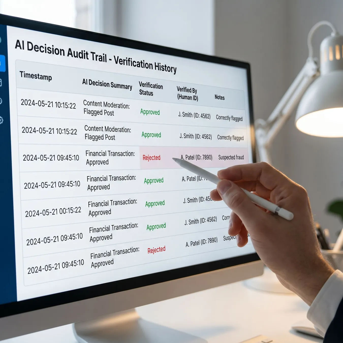 Immutable audit trails for AI actions.