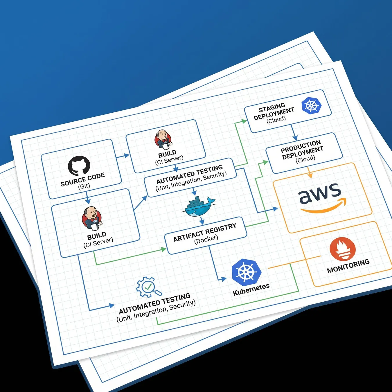 A standard production-grade DevOps workflow.