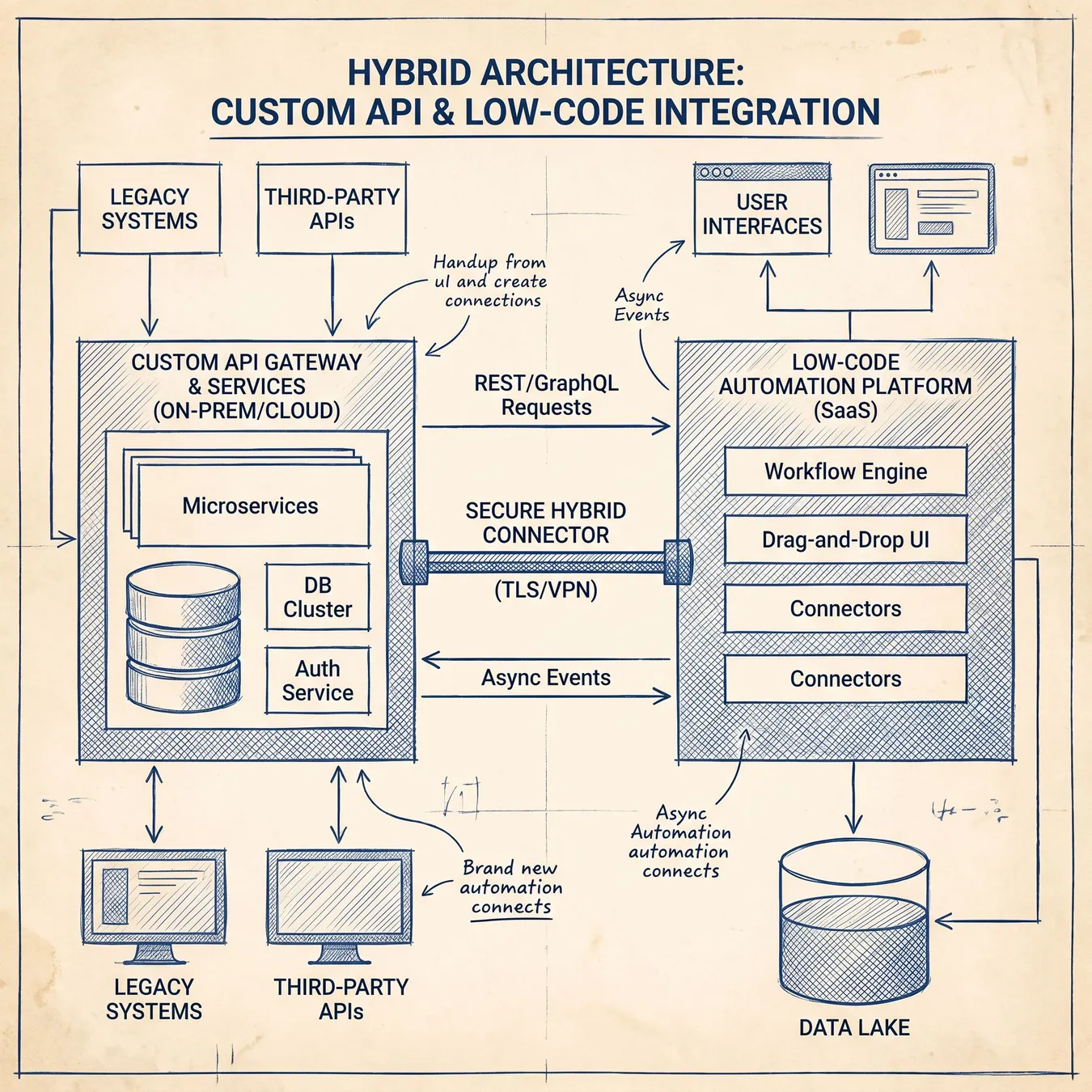 Hybrid architectures combine speed with power.
