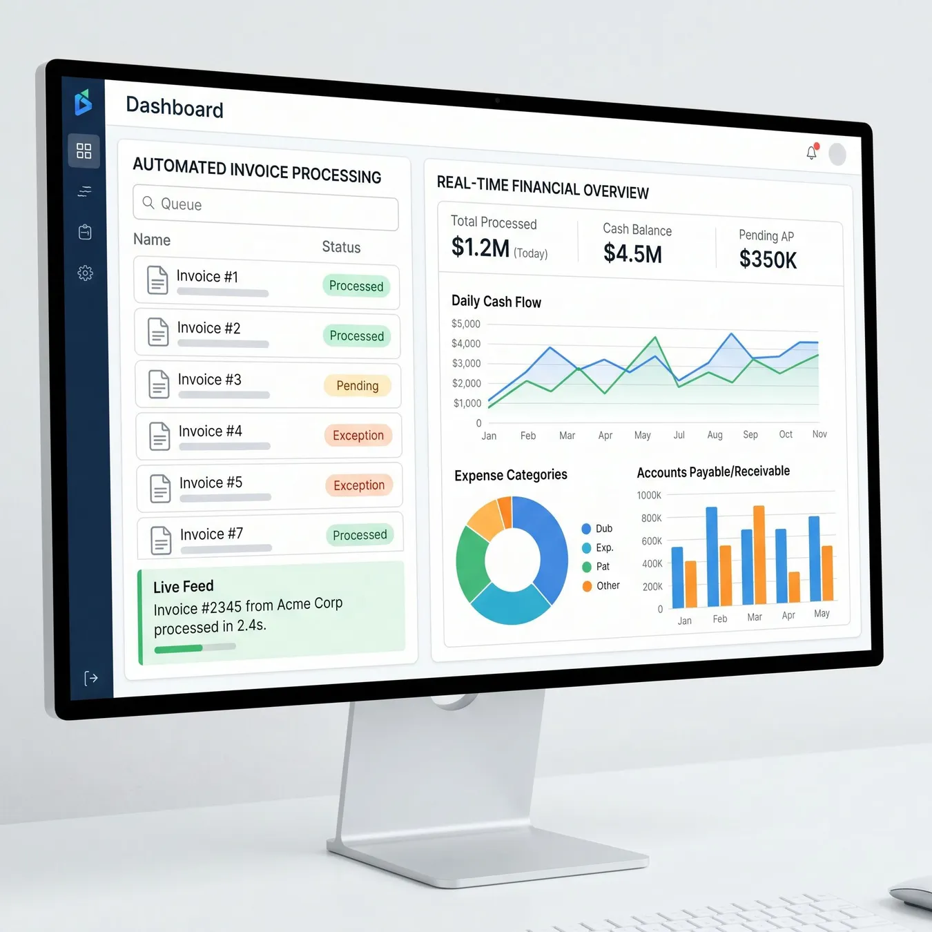 Production-ready AP automation dashboard.