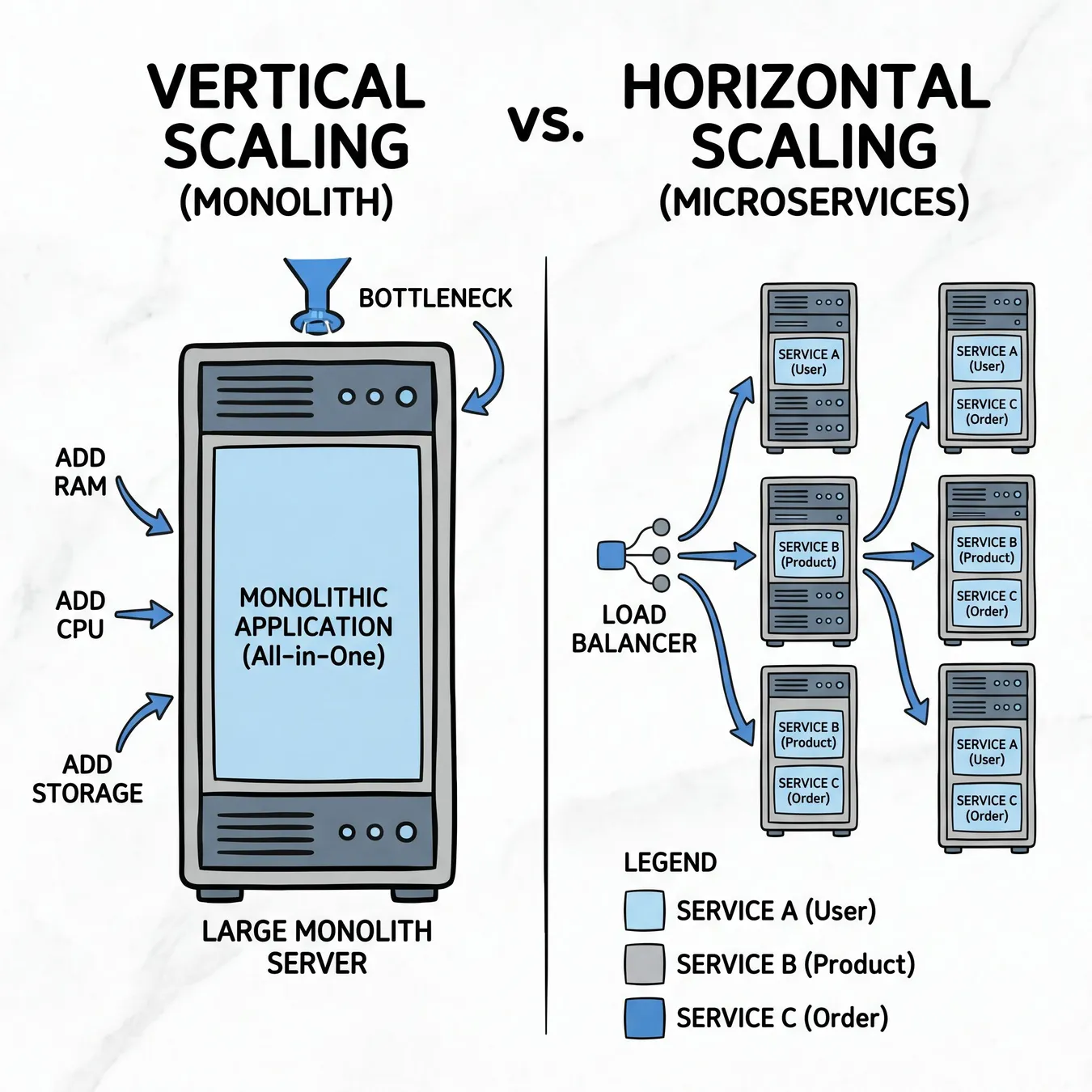 Granular scaling allows microservices to optimize resource spend by only expanding high-load components.