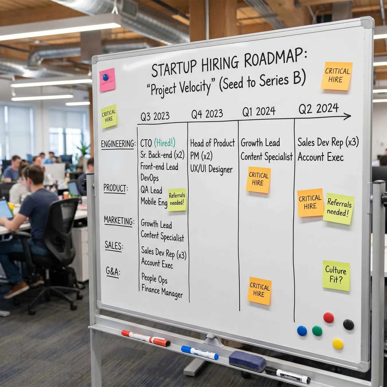 Strategic hiring plans are a key VC output.